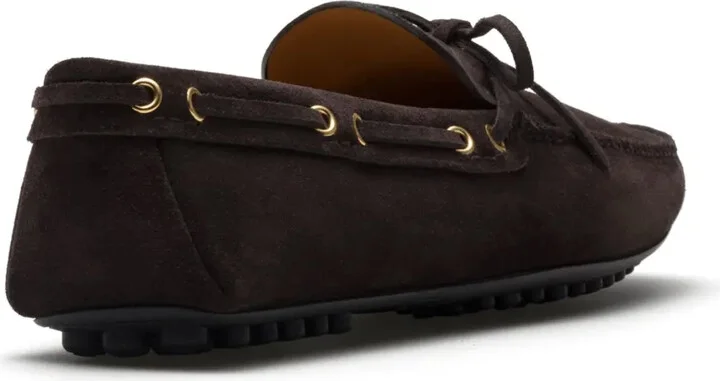 Bow-Detail Suede Driving Shoes - Image 3