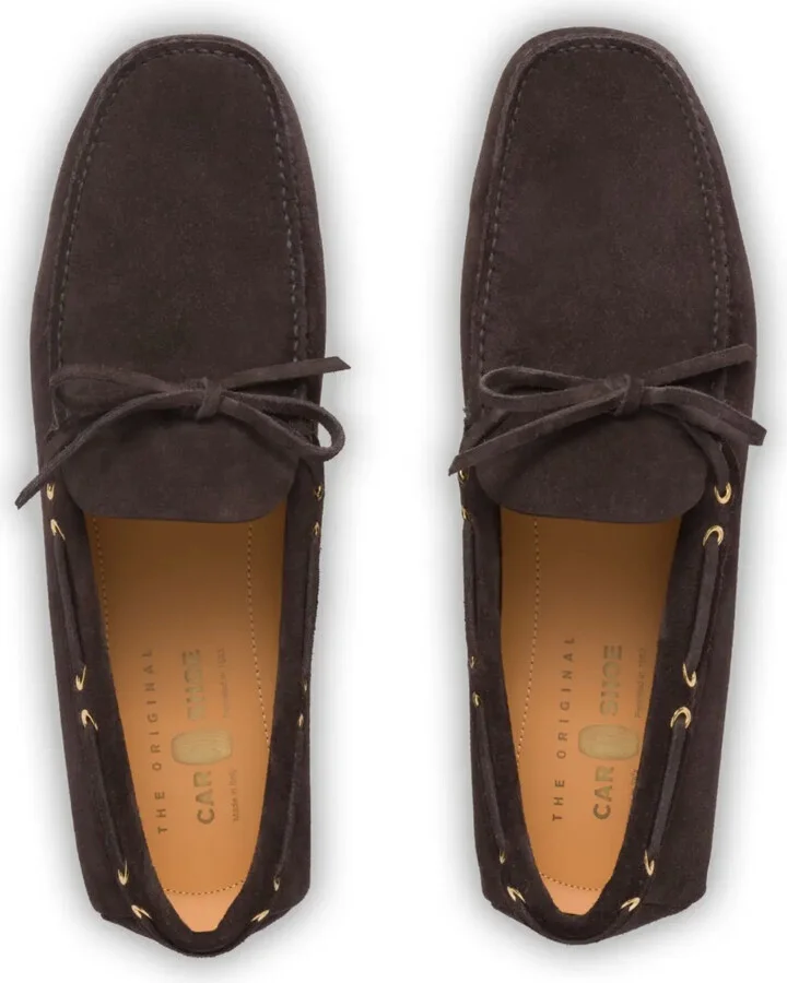 Bow-Detail Suede Driving Shoes - Image 4