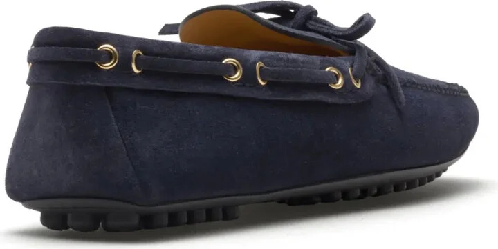 Bow-Detail Suede Driving Shoes - Image 3