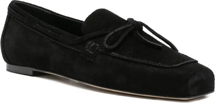 Bow-Detail Suede Loafers - Image 2