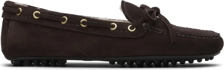 Bow-Detail Suede Loafers