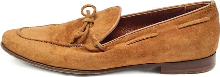 Bow-Detail Suede Loafers