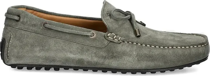 Bow-Detail Suede Loafers