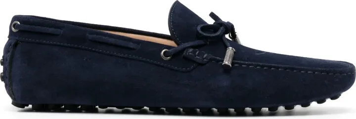 Bow-Detail Suede Loafers