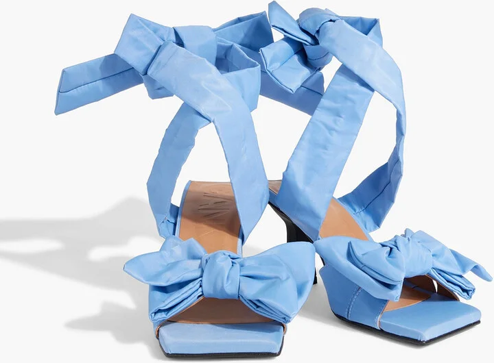 Bow-detailed faille sandals - Image 2