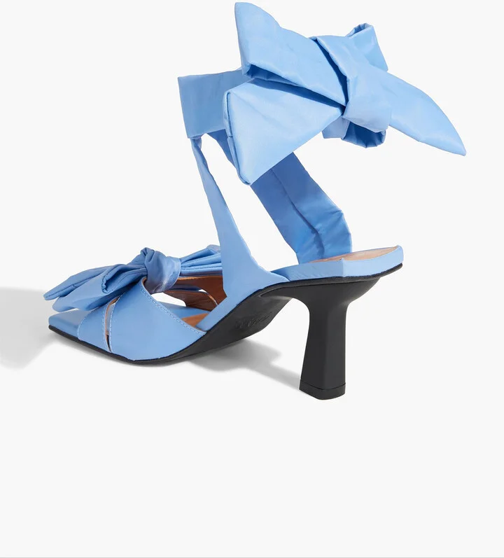 Bow-detailed faille sandals - Image 3