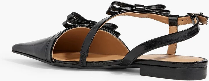 Bow-detailed glossed point-toe flats - Image 3