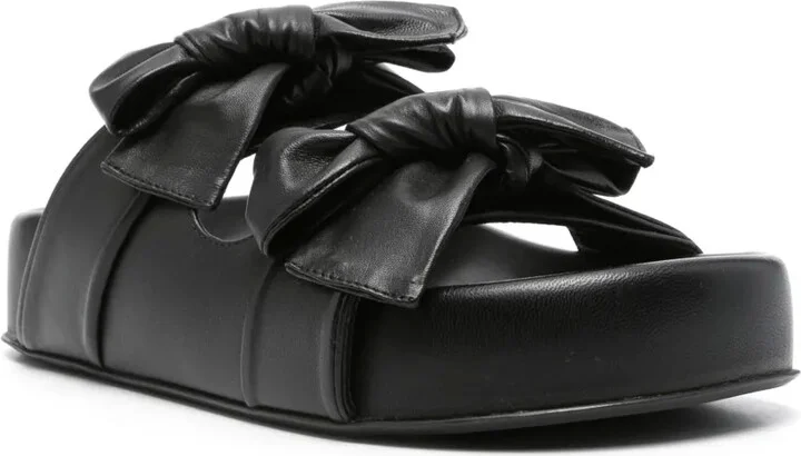 Bow-Detailed Nappa Slides - Image 2