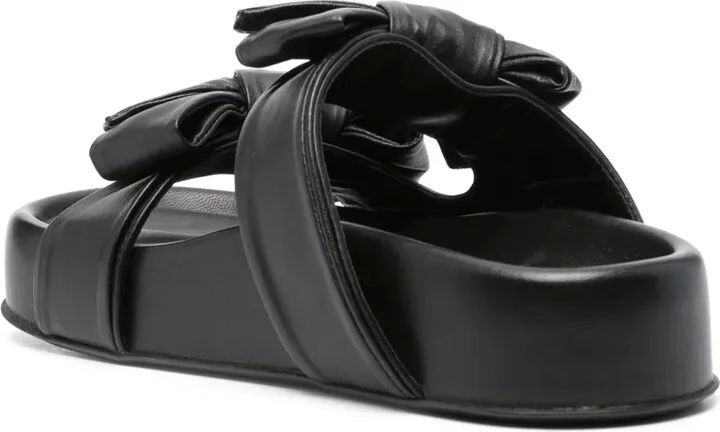 Bow-Detailed Nappa Slides - Image 3