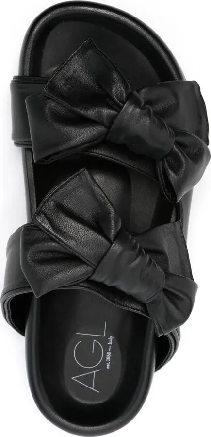 Bow-Detailed Nappa Slides - Image 4