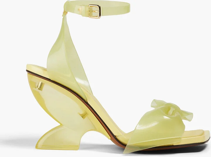 Bow-detailed PVC sandals