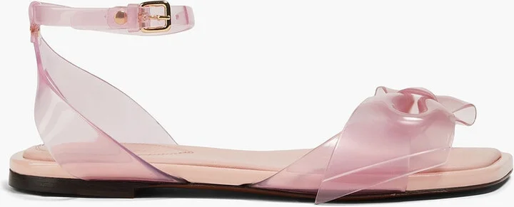 Bow-detailed PVC sandals