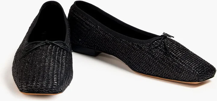 Bow-detailed raffia ballet flats - Image 2