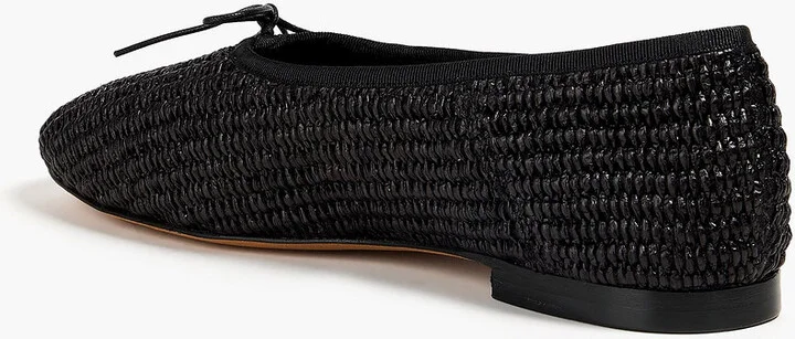 Bow-detailed raffia ballet flats - Image 3