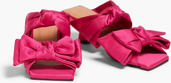 Bow-detailed satin mules - Image 2