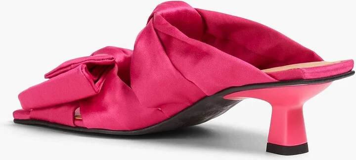 Bow-detailed satin mules - Image 3