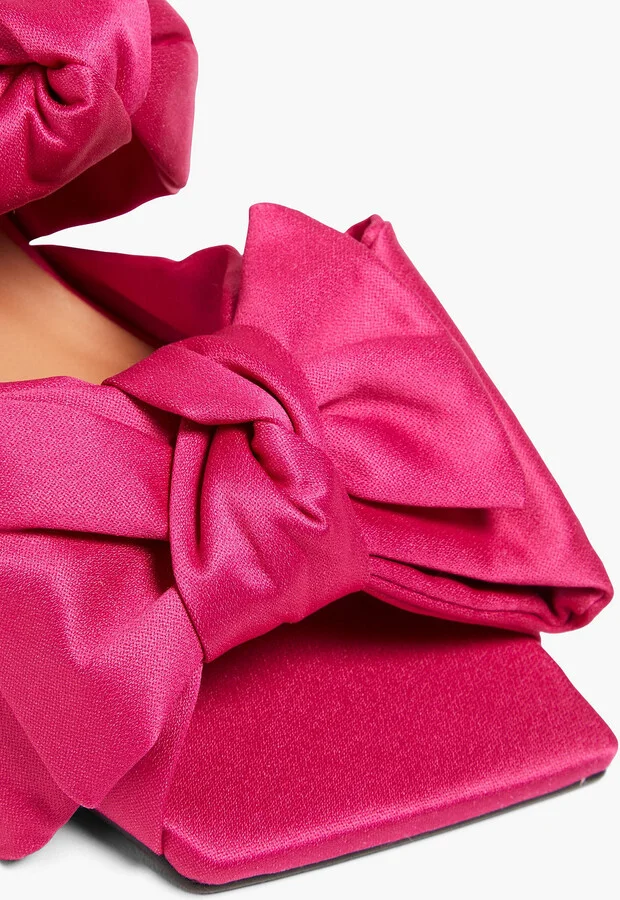 Bow-detailed satin mules - Image 4