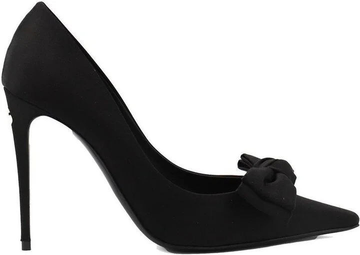 Bow Detailed Satin Pumps