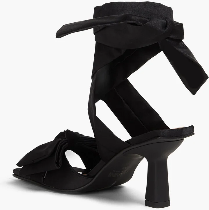 Bow-detailed satin-twill sandals - Image 3