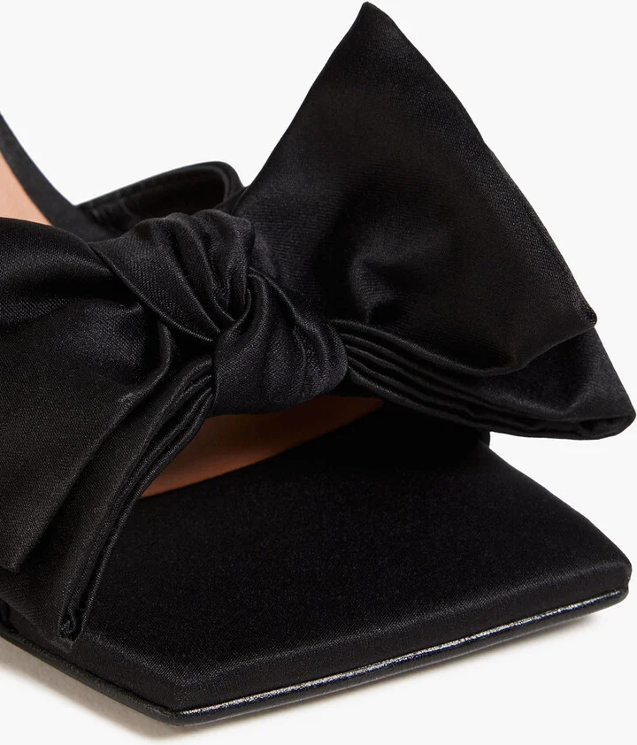 Bow-detailed satin-twill sandals - Image 4