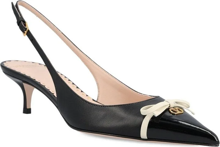 Bow Detailed Slingback Pumps - Image 2