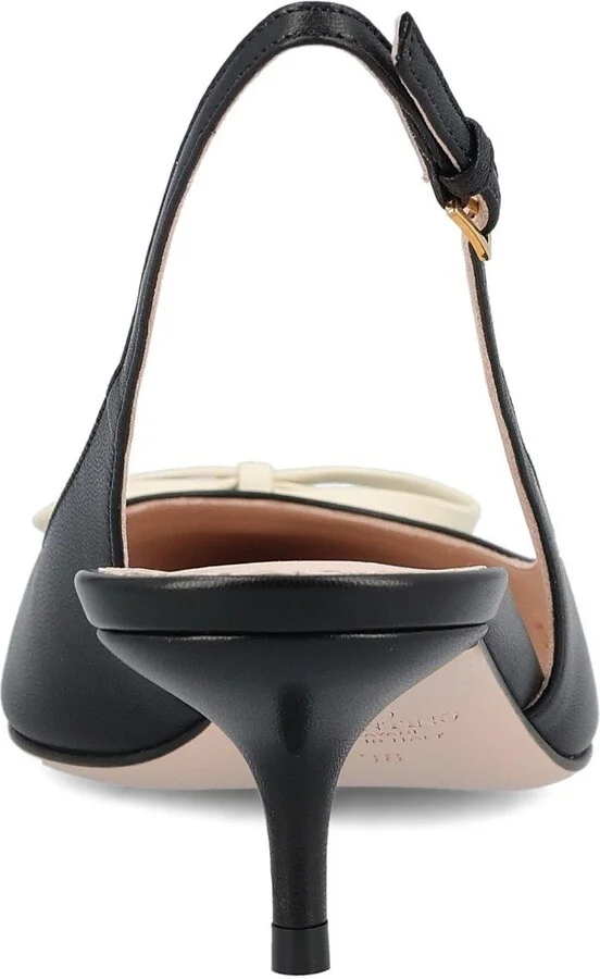 Bow Detailed Slingback Pumps - Image 4