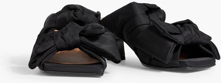 Bow-detailed taffeta mules - Image 2