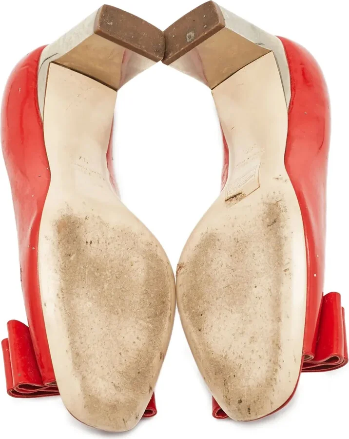 Bow-Detailing Leather Pumps - Image 2