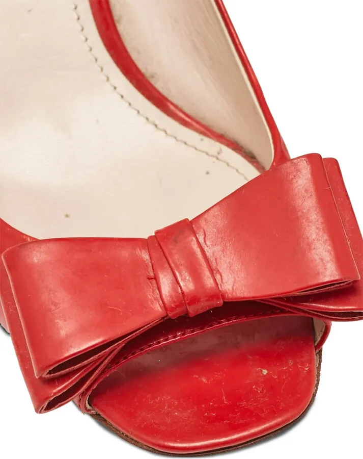 Bow-Detailing Leather Pumps - Image 3