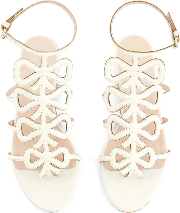 Bow-Detailing Leather Sandals - Image 3