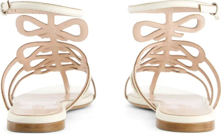 Bow-Detailing Leather Sandals - Image 4