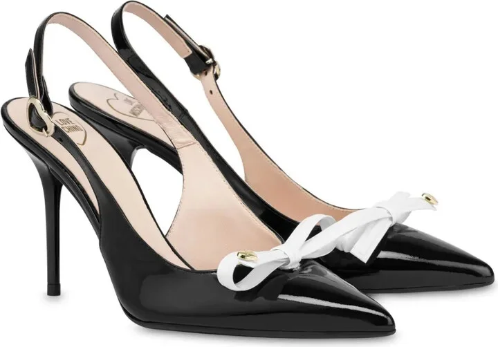 Bow-Detailing Patent-Leather Pumps - Image 2