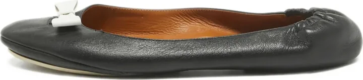 Bow-Embellished Ballet Flats