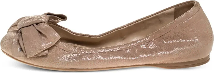 Bow-Embellished Ballet Flats