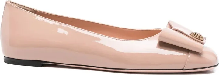 Bow-Embellished Ballet Flats