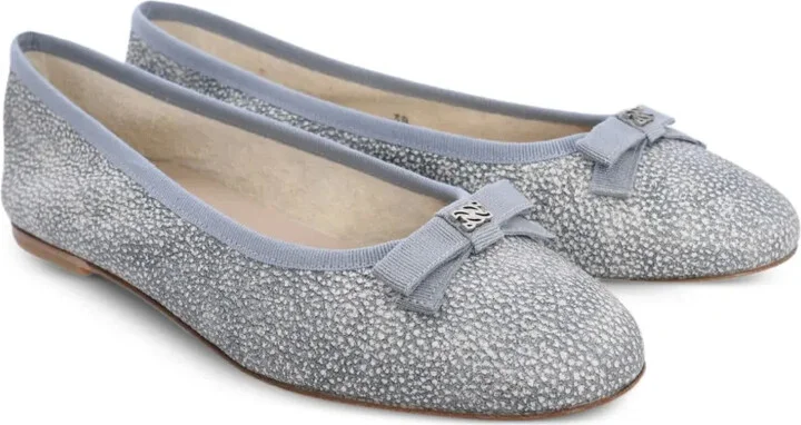 Bow-Embellished Calf Leather Flats - Image 3