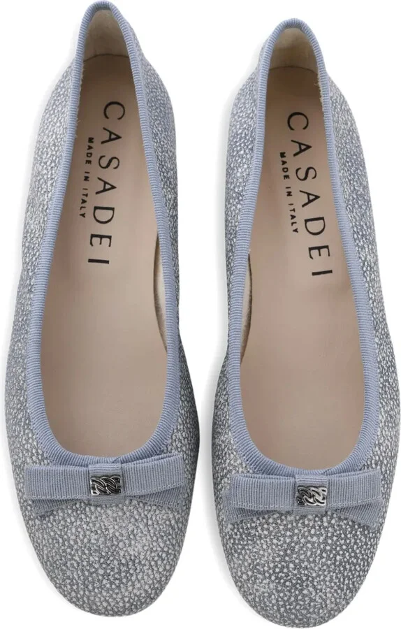 Bow-Embellished Calf Leather Flats - Image 4