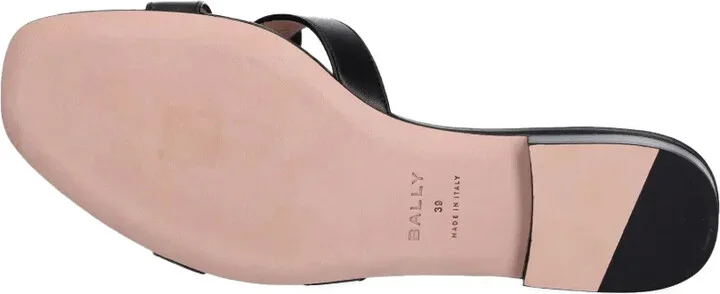 Bow-Embellished Leather Slides - Image 5