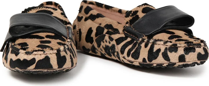 Bow-embellished leopard-print calf hair loafers - Image 2
