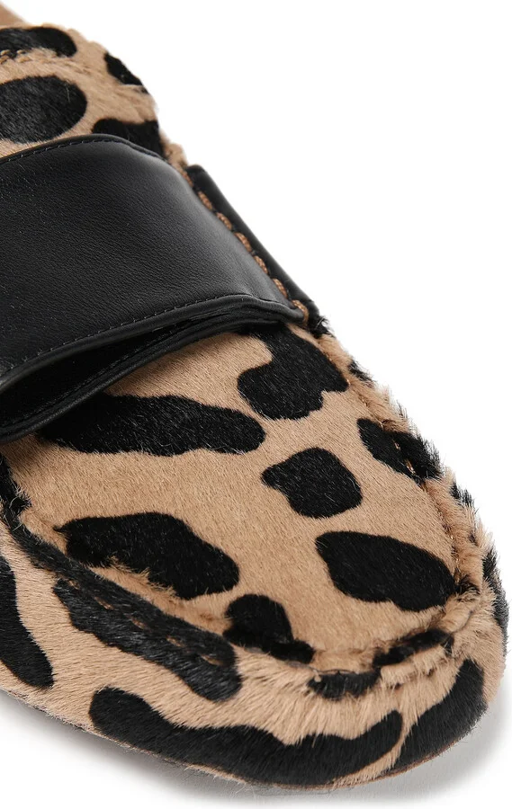 Bow-embellished leopard-print calf hair loafers - Image 4