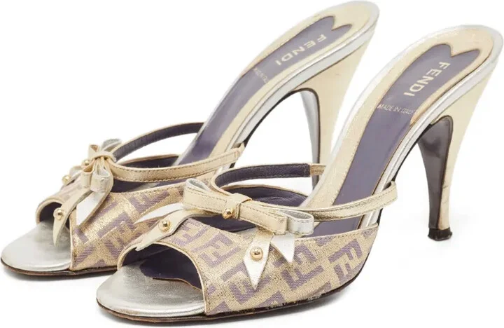 Bow-Embellished Open-Toe Mules - Image 2