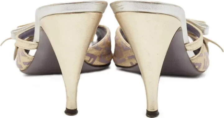 Bow-Embellished Open-Toe Mules - Image 4