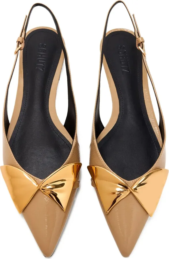 Bow-Embellished Slingback Flats - Image 2