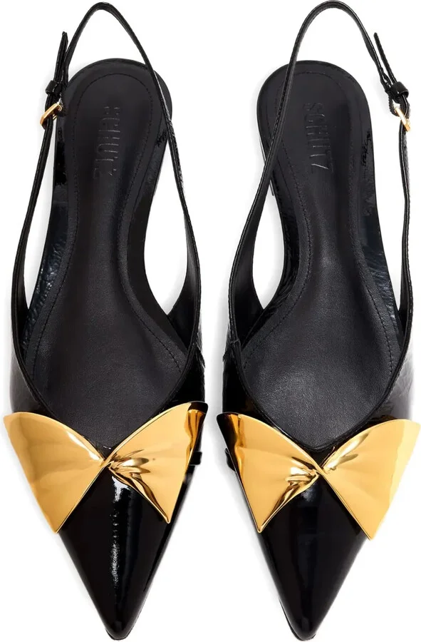 Bow-Embellished Slingback Flats - Image 3