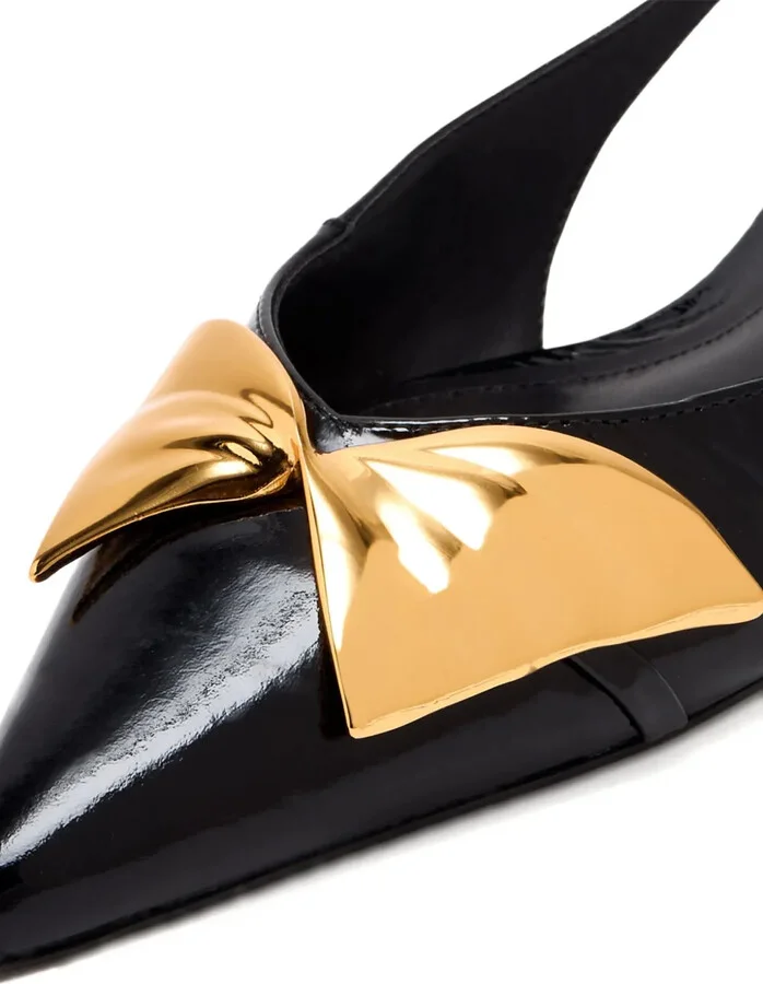 Bow-Embellished Slingback Flats - Image 4