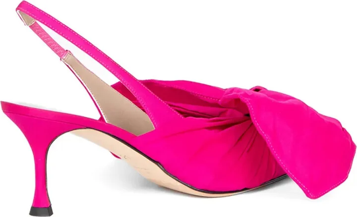 Bow-Embellished Slingback Pumps - Image 2