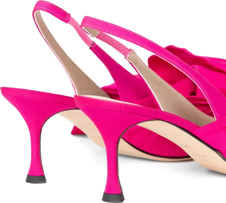 Bow-Embellished Slingback Pumps - Image 5