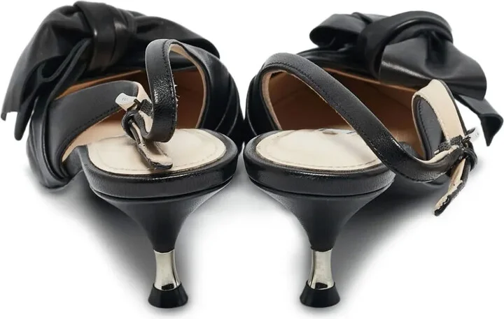 Bow-Embellished Slingback Pumps - Image 3