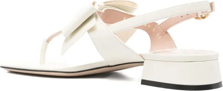Bow-Embellished Slingback Sandals - Image 3
