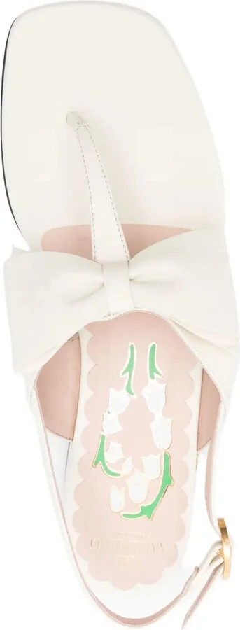 Bow-Embellished Slingback Sandals - Image 4